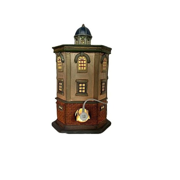 Dickens Collectables Towne Series Museum 1997 Lighted House Village Building Xma - Picture 4 of 9
